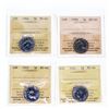 Image 1 : Group of 4 Canada Five Cents - 2 x 1944, 1952, 1958 - All MS64 ICCS
