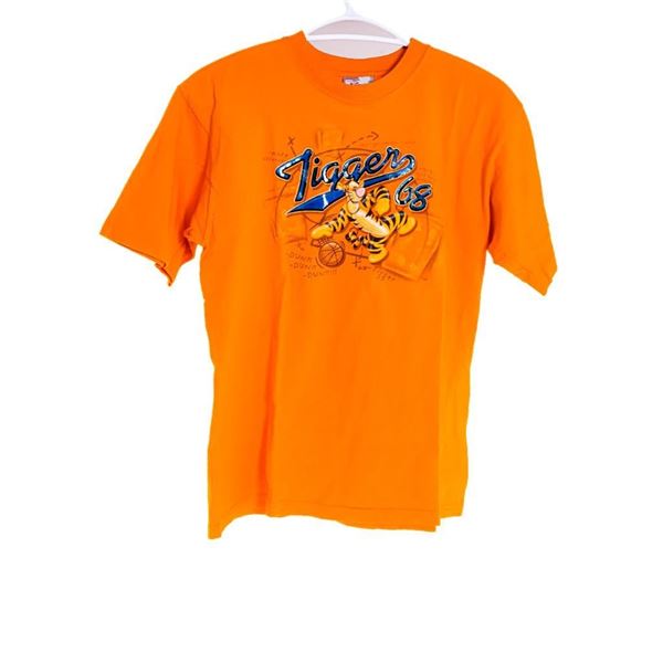 "DISNEY" Vintage Graphic T "TIGER 68" Size Large Orange