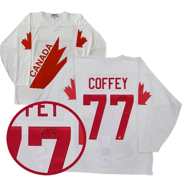 Coffey,P Signed Jersey Canada Cup 87 Replica White - Team Canada - 32-257