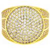 Image 2 : Gents 24kt G.P. Micro Pave Set Signet Style Ring Size 12