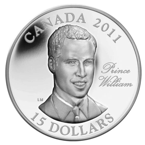 2011 $15 Prince William - Ultra High Relief Sterling Silver Coin