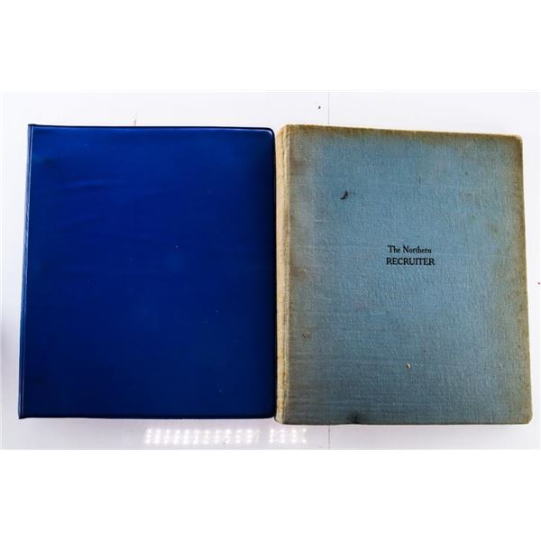 Estate Lot 2 Stamp Collections - Blue Binder of Germany Early 1900's. Grey Binder The Northern Recru