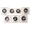 Image 1 : Group of 7 RCM .9999 Fine Silver Lunar Coins $15 w/COA