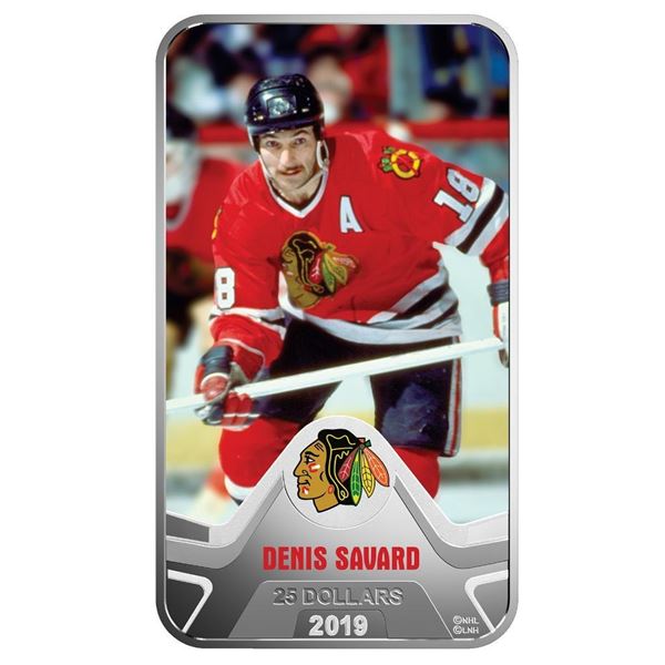 Pure Silver Coin - NHL¨ Original Sixª: Chicago Blackhawks¨: Denis Savard - Mintage: 5,000 (2019), St