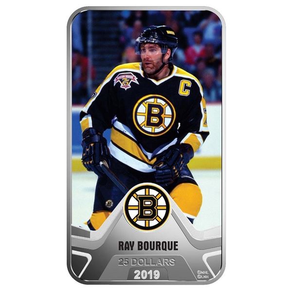 Pure Silver Coin - NHL¨ Original Sixª: Boston Bruins¨: Ray Bourque - Mintage: 5,000 (2019), Stock Ph