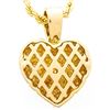 Image 3 : 22" GP Rope Style Necklace & Heart Pendant -Swarovski Elements  (1227)