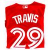 Image 4 : Toronto Blue Jays -Devon Travis - Red Jersey Autographed COA (AJ)