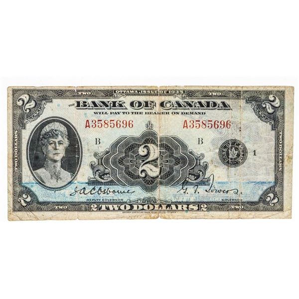 Bank of Canada 1935 $2 Osbourne |Towers