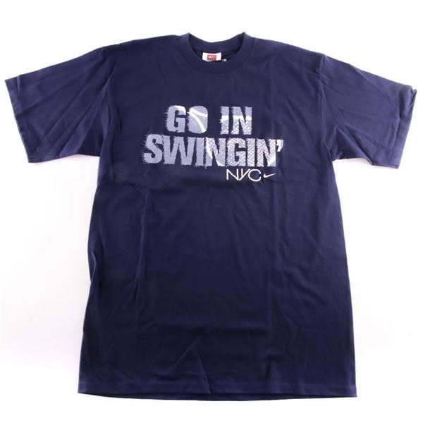 Nike Vintage Tee - Go in Swingin  NYC Blue Size M Original Tags -100% Cotton - Exclusive Design Coll