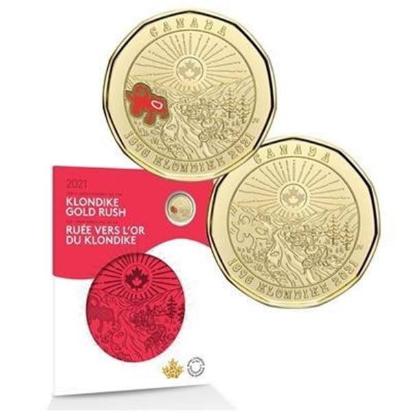 RCM 2021 125th Anniversary of The KLONDIKE GOLD Rush -7 Coin Folio - 2 Special Issue $1 Coins