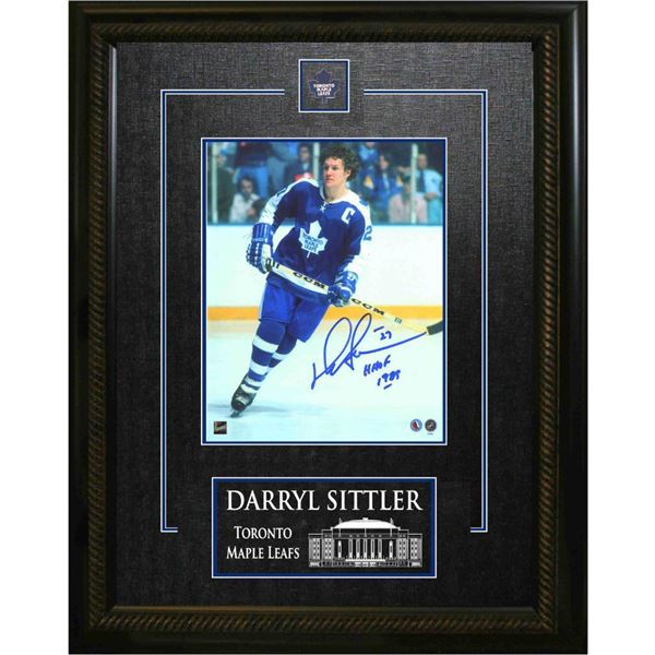 Sittler,D Signed 8x10 Etched Mat Leafs Blue-V - Toronto Maple Leafs - 64-328