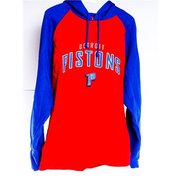 Reebok 'Detroit Pistons  Logo Hoodie Size M Red/Blue