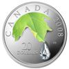 Image 1 : 2008 $20 Crystal Raindrop - Pure Silver Coin