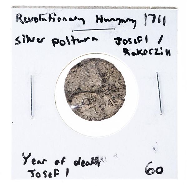 1711 -Revolutionary Hungary - Silver Polturn -Year of  Deadly Josef 1