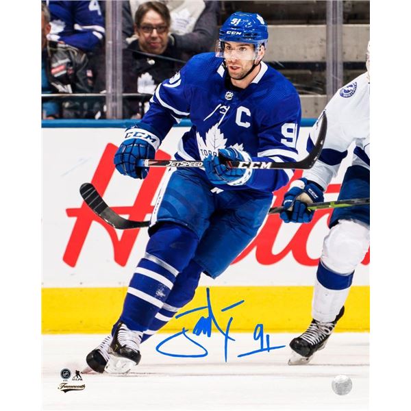 Tavares,J Signed 8x10 Unframed Maple Leafs Action with "C"-V - Toronto Maple Leafs - 58-065