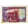 Image 2 : Spain, 1928 25 Pesetas VG #74a
