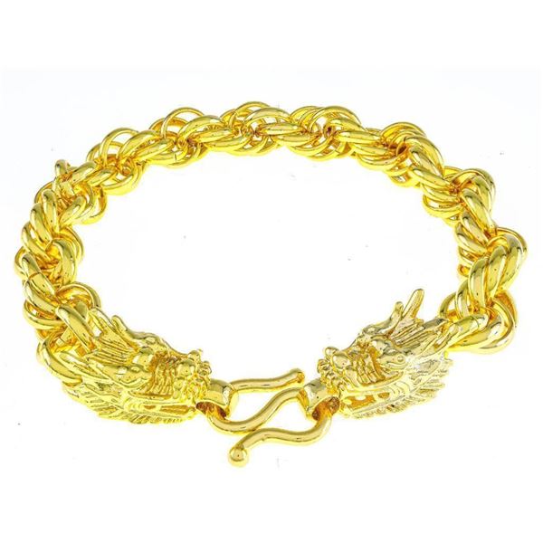 24kt G.P. Bracelet - Dragon Clasps