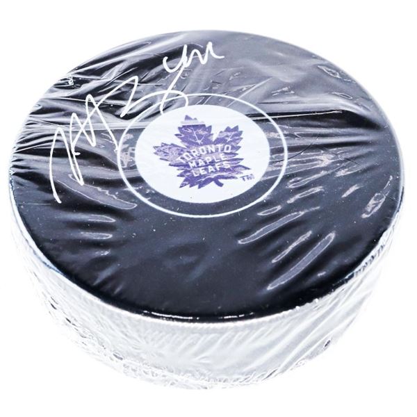 Toronto Maple Leafs Logo Puck , Autographed "Morgan Rielly"