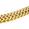 Image 2 : Gold Overlay/Stainless Steel Bracelet, Interfwoven Design, 8"