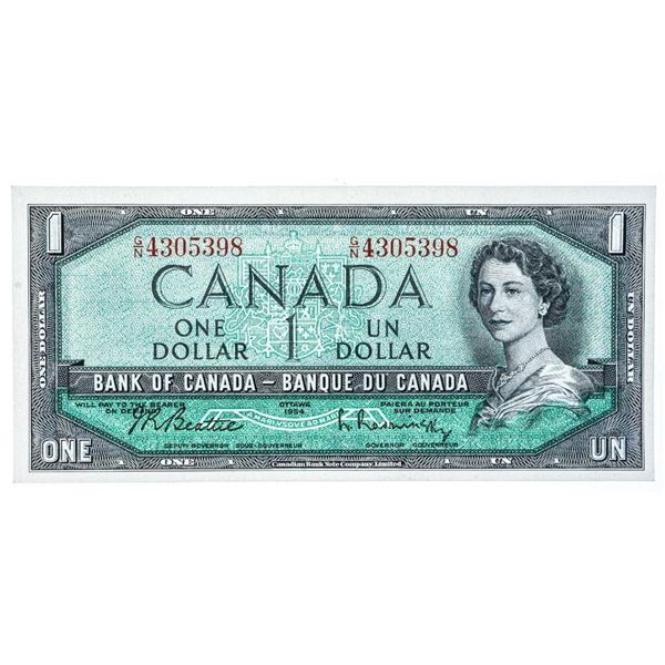 Bank of Canada 1954 $1 (GN) UNC