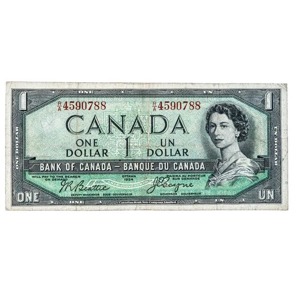 Bank of canada 1954 $10 (RA) Devil's face