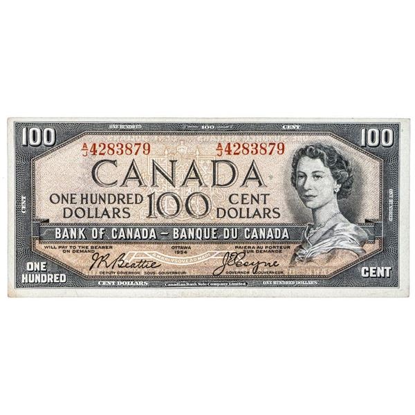 Bank of Canada 1954 $100 EF