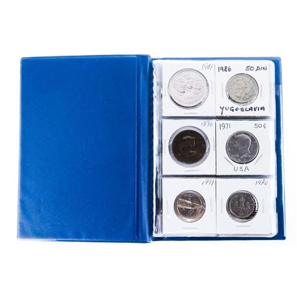 Coin Stock Book -24 Coins w/Silver