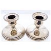 Image 1 : Estate Sterling Silver Candle Holders - Weighted - 413 Grams