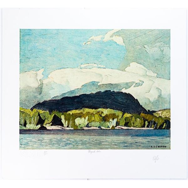 A.J. Casson 1898-1992  Group of Seven Member, Litho 11 x 13,  Negeek Lake , Original Hand Signature,