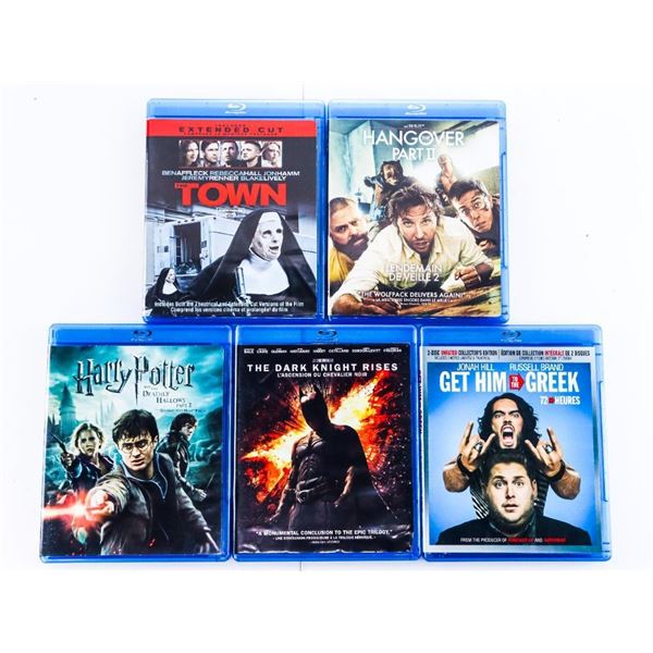 Grouping 5 Blue Ray DVD Movies - Includes Harry Potter