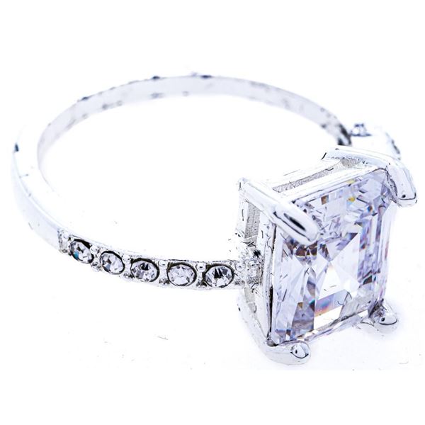 Danecraft - Emerald Cut Solitaire Ring - Size * CZ