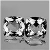 Natural Cushion White Topaz Pair 10.00 MM - {Flawless-VVS1}