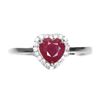 Natural Pigeon Blood Red Heart Ruby Ring