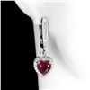 Image 1 : Natural Pigeon Blood Red Ruby Earrings
