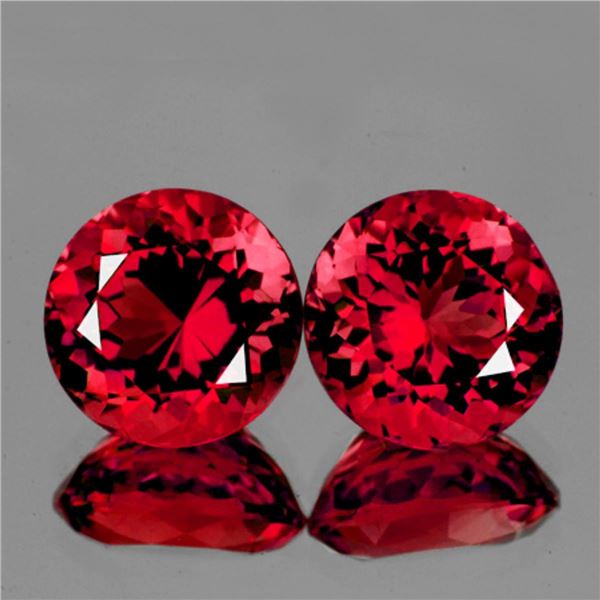 Natural Crimson Red Brazil Topaz Pair {Flawless-VVS1}