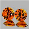 Natural Mandarin Orange Spessartite Garnet Pair {Flawless-VVS1}