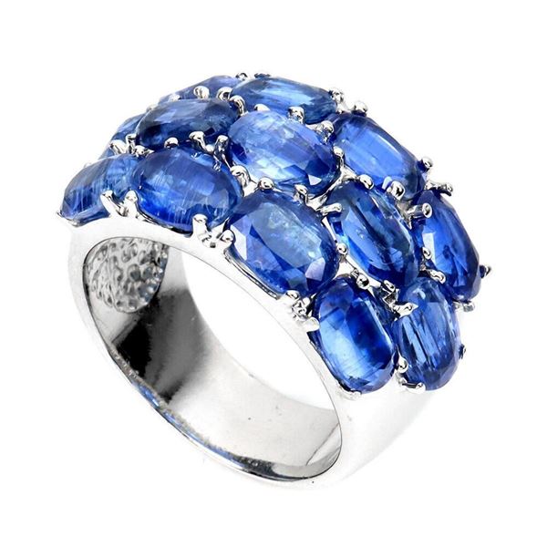 Natural Unheated Oval Kyanite Ring