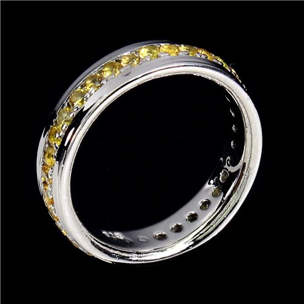 Natural Yellow Sapphire Eternity Ring