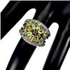 Image 1 : Natural Citrine Peridot Rhodolite Garnet Ring