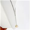 Image 3 : 14K White Gold 12mm Round Golden Pearl & 8pt Diamond 16" Layered Dangle Necklace