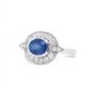 Image 1 : 18K Gold Aquamarine and Diamond Ring