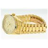 Image 4 : Rolex Mens 18K Yellow Gold Day Date President Champagne Diamond & Sapphire Watch