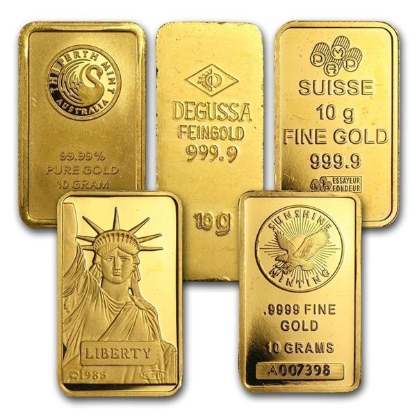 10 gram .9999 Fine Gold Bar