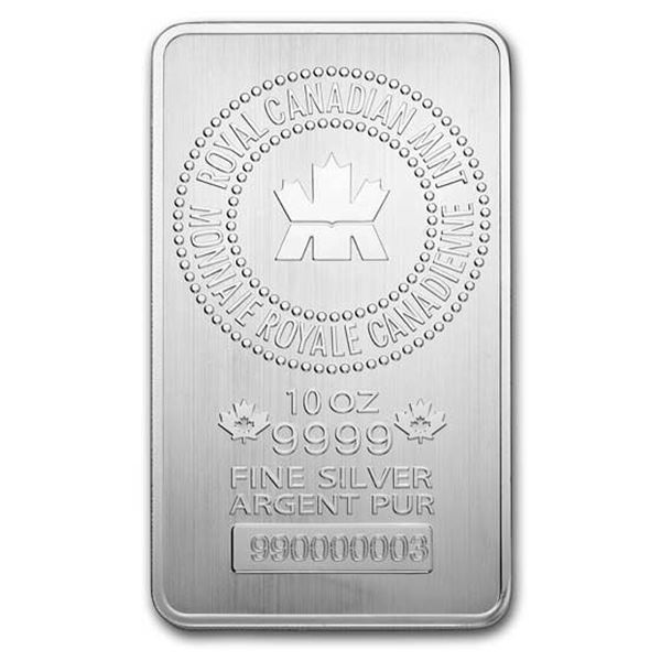 100 oz Silver Bar - Royal Canadian Mint (.9999 Fine, Pressed)