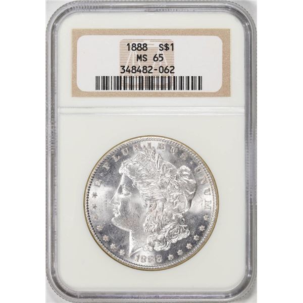 1888 $1 Morgan Silver Dollar Coin NGC MS65