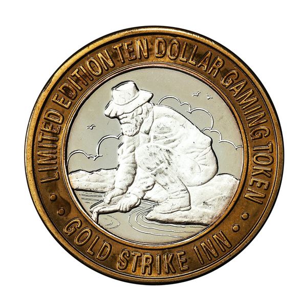 .999 Silver Gold Strike Inn Boulder City, Nevada $10 Limited Edition Casino Gaming Token