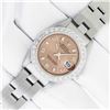 Image 2 : Rolex Ladies Stainless Steel Salmon Arabic Diamond Datejust Wristwatch