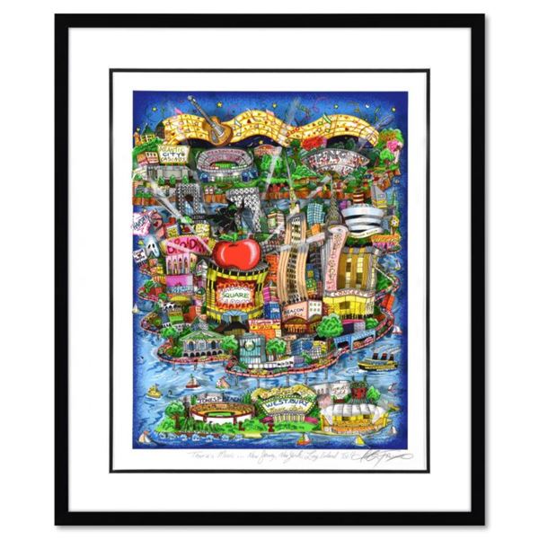 Charles Fazzino "There's Music In NY, NJ, & LI Too (Black)" Limited Edition Serigraph