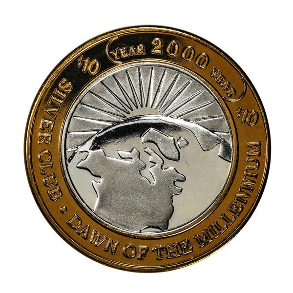 .999 Silver Silver Club Casino Sparks, NV $10 Limited Edition Casino Gaming Token