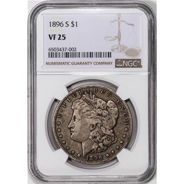 1896-S $1 Morgan Silver Dollar Coin NGC VF25
